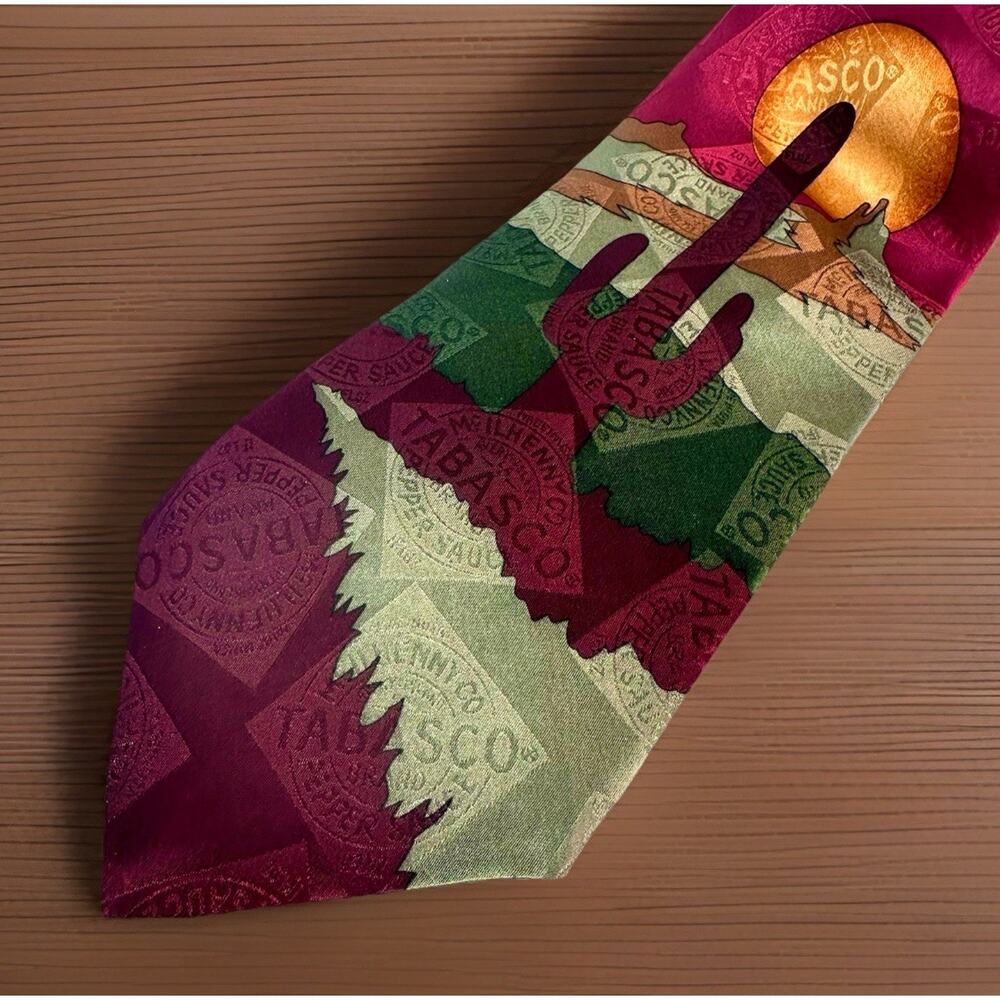Tabasco Cactus Tie 4" x 58" Southwestern Silk Southwestern